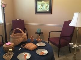 Nantucket & st Thomas baskets, Fitz & Floyd 