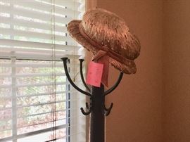 Vintage hat on rack