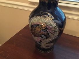 Japanese enamel vase