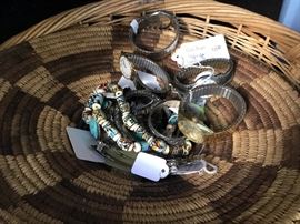 Native Basket with jewelry