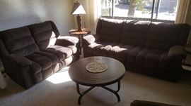 reclining sofa and loveseat