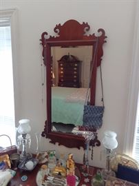 mahogany Chippendale style mirror