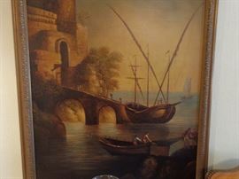 Close up of the body of the painting