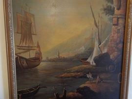 close up of the body of the painting