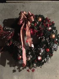 two christmas wreaths large