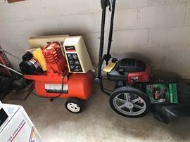 Wards Air Compressor & Craftsman Weed Trimmer