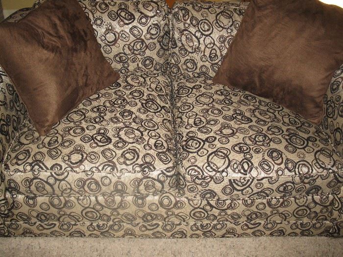 Custom love seat. Measures about: 5' long, 3' wide, 2' high