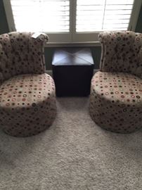 another view of the pair of chairs
