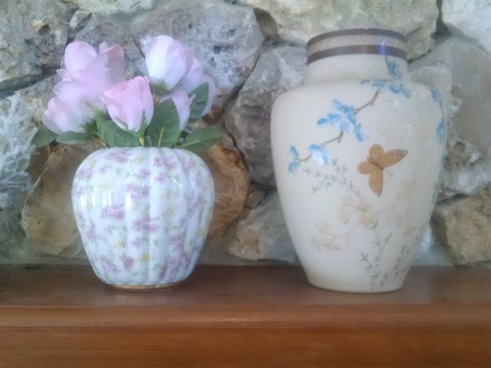 Bristol glass vases