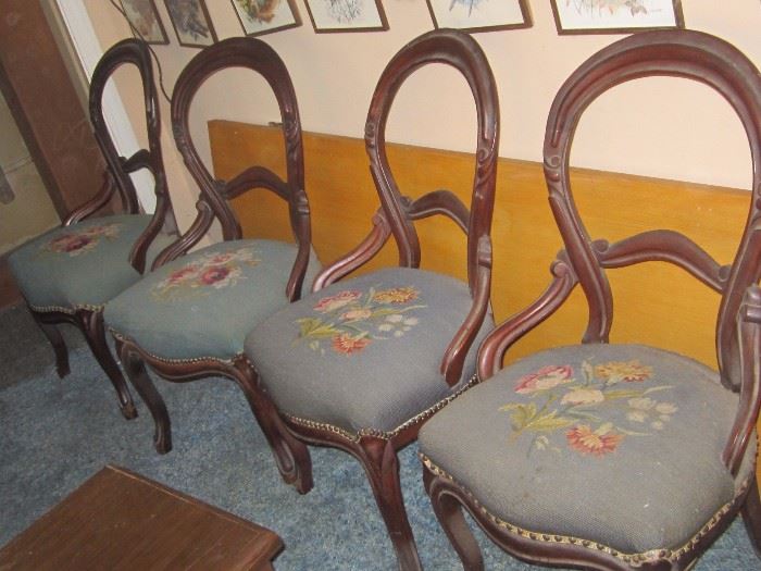 Embroidered chairs