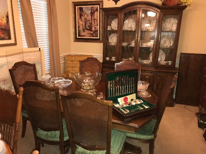 Dining table and China hutch 