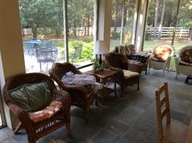 Lots of outdoor furniture