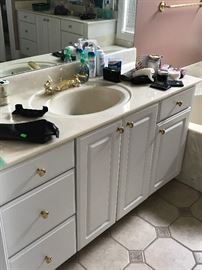 Cabinets, sinks, are for sale.  