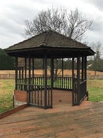 Gazebo and all decking is for sale.  