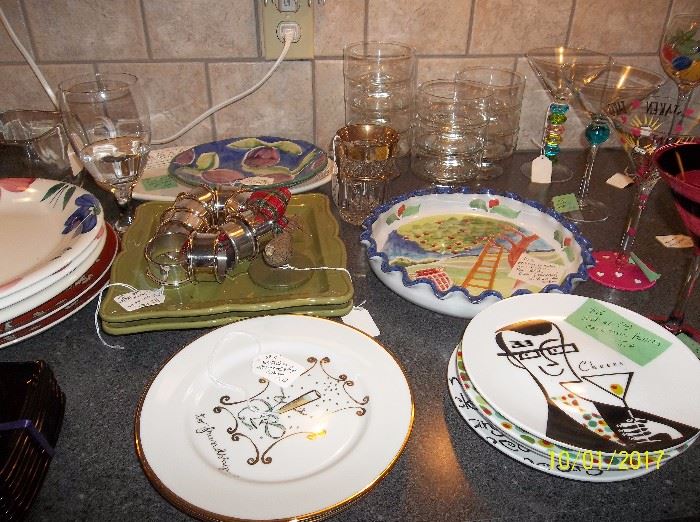 plates, glassware