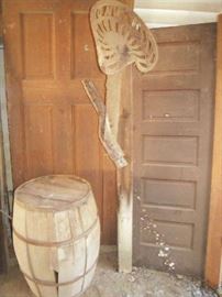 old stamped Murfreesboro barrel , Jones tractor seat