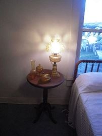 walnut table, & day bed