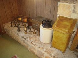 brass, copper, crocks