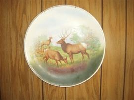 pair hand painted plates