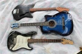 Lot of 3 guitars or parts - see photo