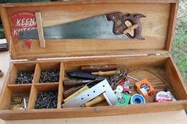 KEEN KUTTER - Cutlery And Tools Tool Box w/ contents shown - Collectible!