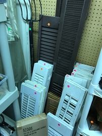 Ok lots and lots of shutters. Not pictured are several sets of door heighth shutters