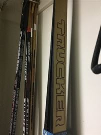 Trucker skis and poles