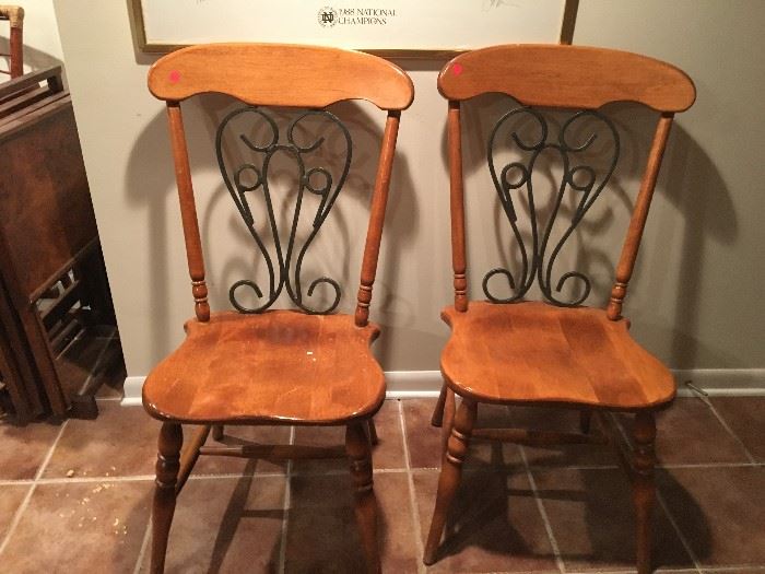 2 of 4 awesome Richard Honquest  dining chairs