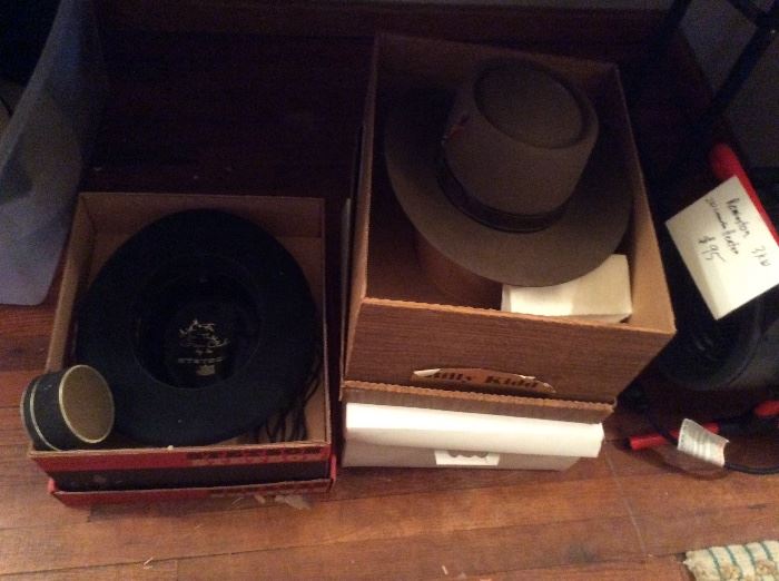 Vintage Stetson and Harry the Hatter hats in pristine condition