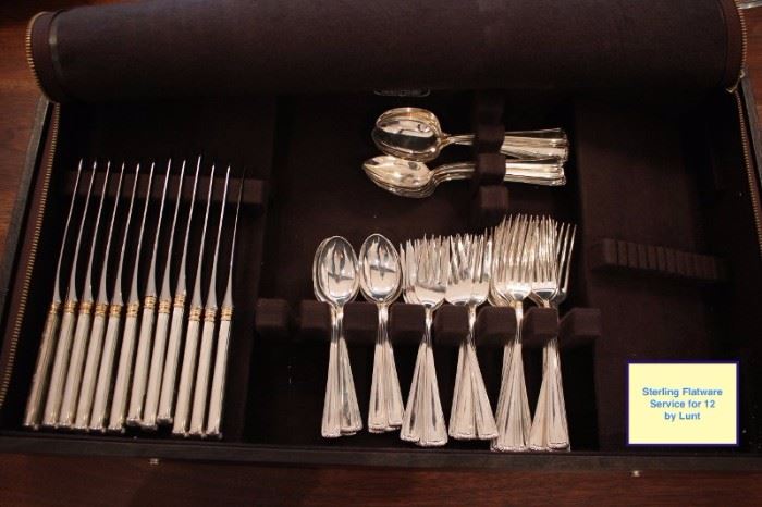 Sterling Flatware Service for 12 by Lunt