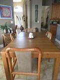 kitchen dining table, two leaves, 4 chairs