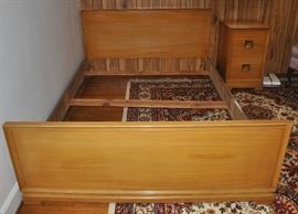 Mid Century Modern Bed & Night Stand Red Lion Furniture Co.