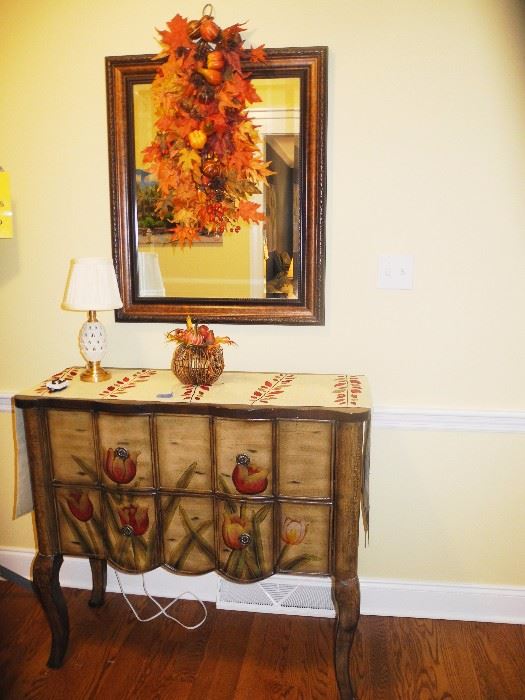 Lovely hand painted entryway chest/buffet