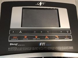 Detail of treadmill control panel.