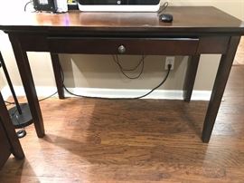 Solid wood computer table.