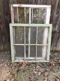 Antique windows great for decorating.