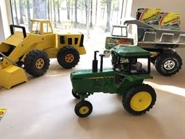 Vintage John Deere tractor.