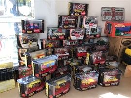 Coca-Cola collectible cars and trucks, all in original box.