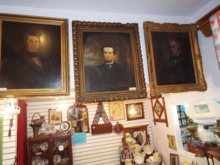 antique gold gilt framed oil paintings 