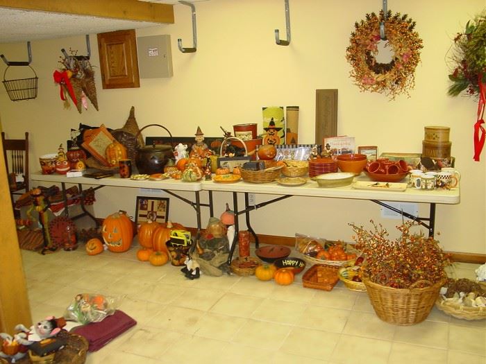 Halloween and Thanksgiving decorations