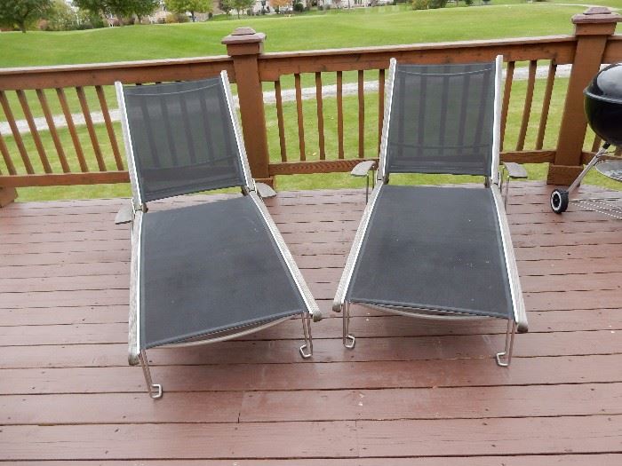 Gloster Patio Chaise Loungers