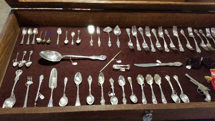 Sterling silver, mostly antique.
