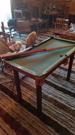 Very nice child's billiard table.