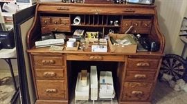 Vintage roll top desk.