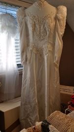 Vintage wedding gown.