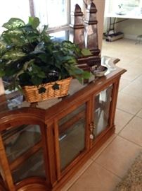 Glass front & top credenza/display cabinet