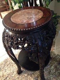 Marble top plant stand