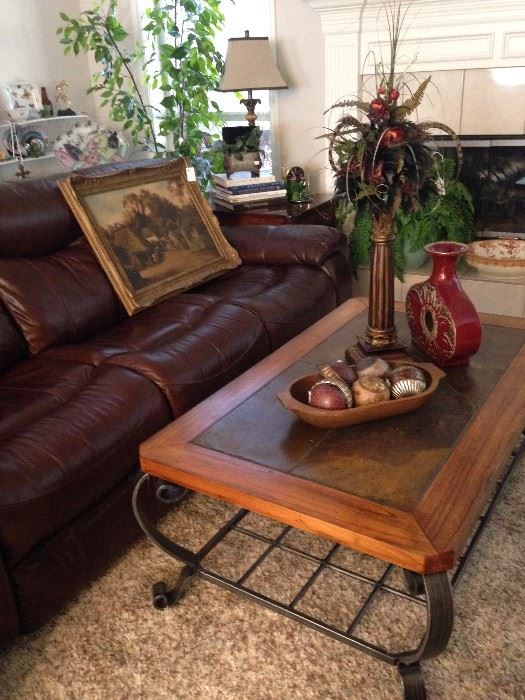 Large sofa; great art; sturdy coffee table