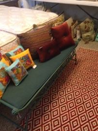 Iron bed bench