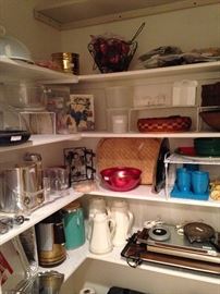 Another storage closet filled with kitchen treasures
